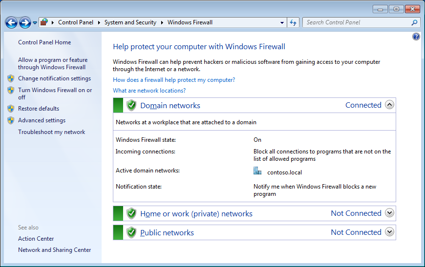 Windows Vista Port Settings