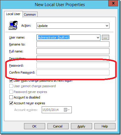 change administrator password windows 7 group policy