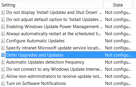 Windows Update for Business Group Policy Changes for Windows 10 1607