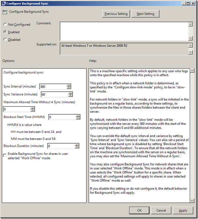 Group Policy Setting of the Week 22 – Configure Background Sync