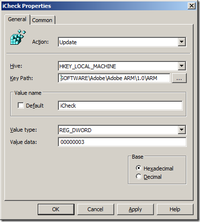 Image 6. Group Policy Preferences Updater Registry Key