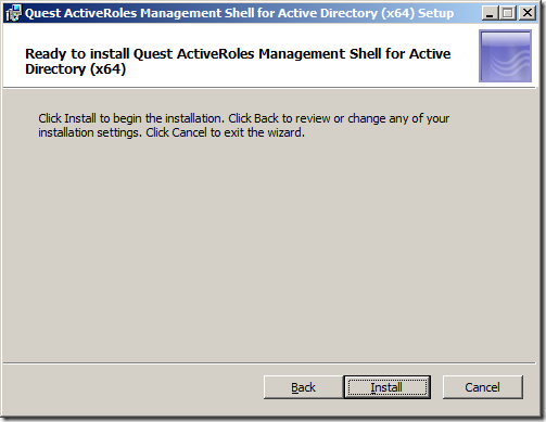 quest activeroles management shell for active directory 64 bit