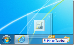 pinning site to taskbar