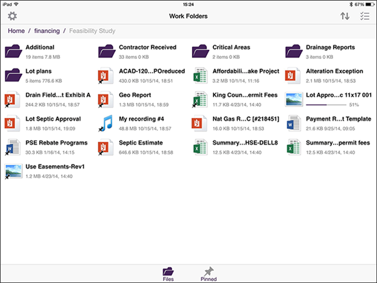 Work Folders iPad App
